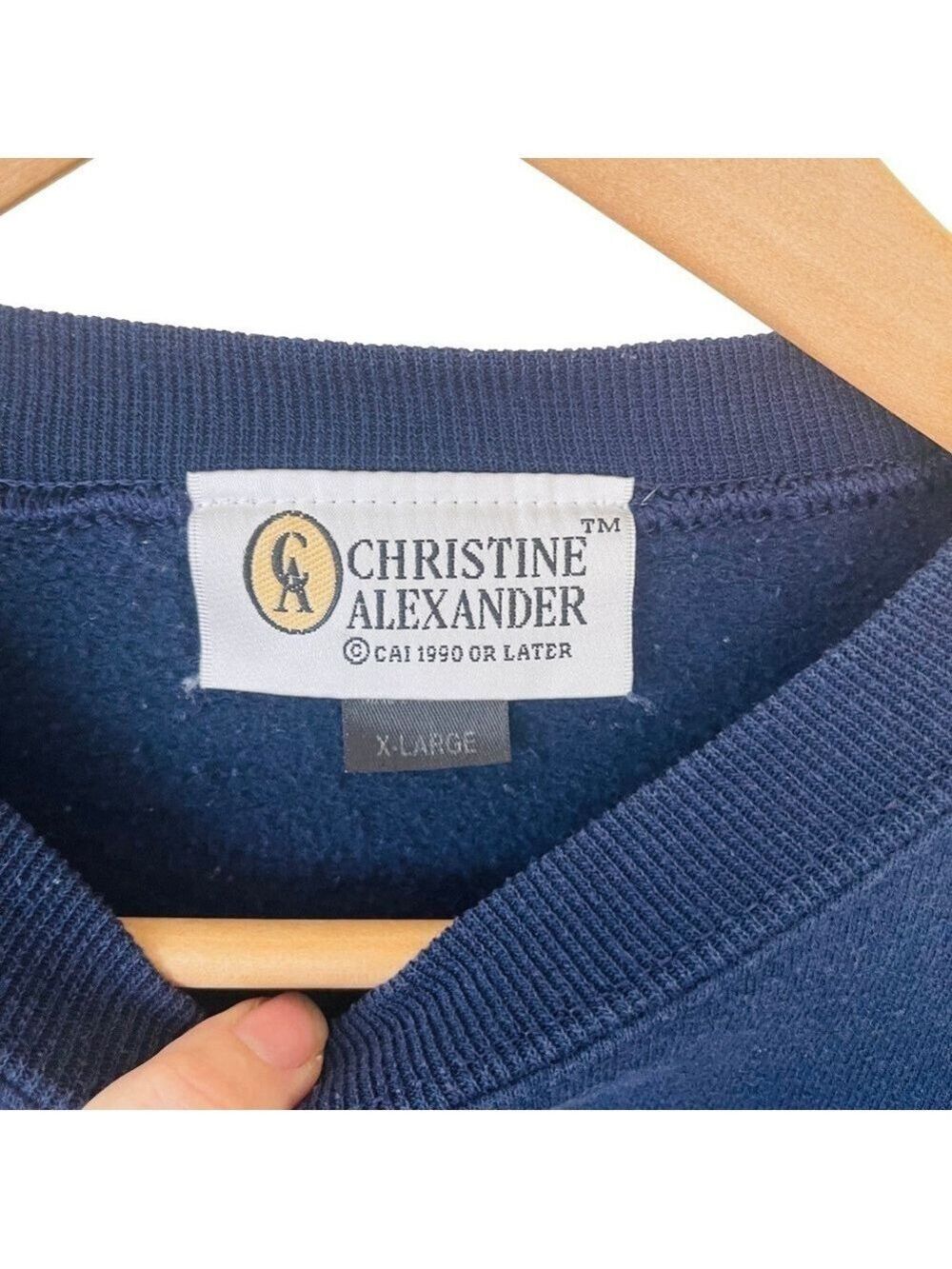 Christine Alexander Women’s Alaska Blue Pullover Sweatshirt Size X-Large - Picture 4 of 4
